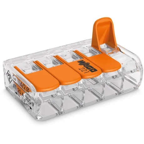 Wago Koblingsklemme 5 hull - 221-415