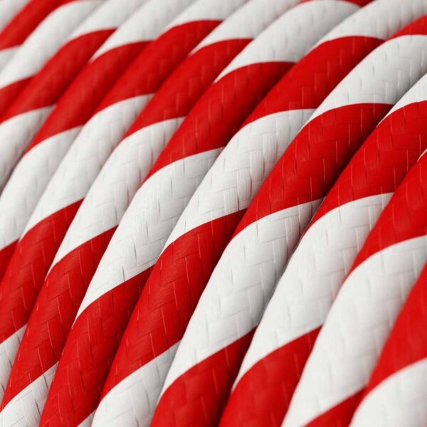 Candy lampeledning – rund stoffledning inkl. jord