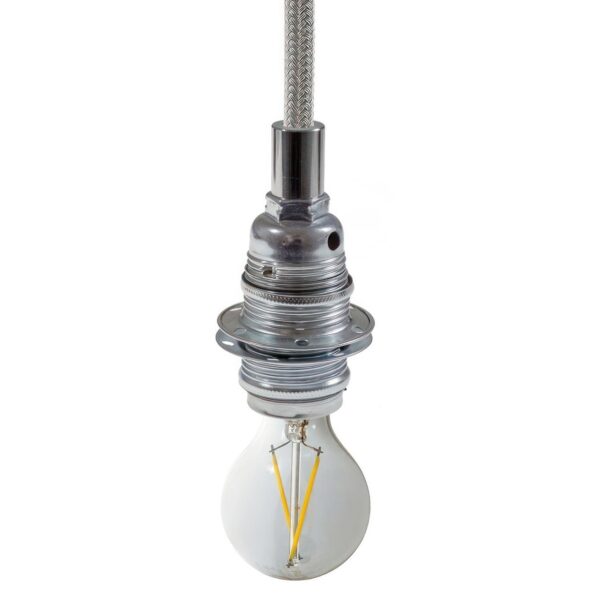 E14 Chrome / sølv Lampeholder Sokkel