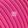 Fuchsia lampeledning – rund stoffledning inkl. jord