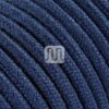 Jeans grov lampeledning – rund stoffledning inkl. jord