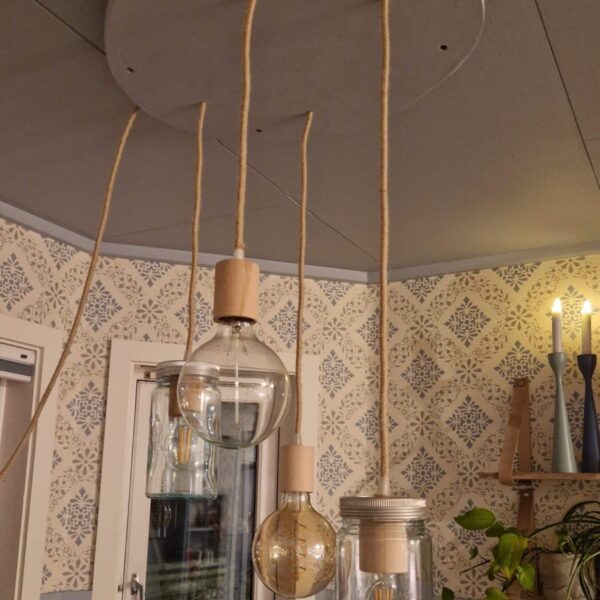 Strie lampeledning og stoffledning til lampe - Bilde 3