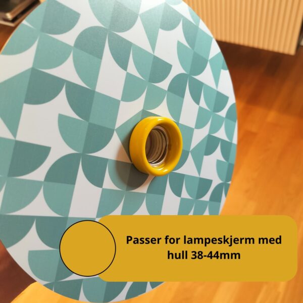 E27 Lampeholder/Sokkel i Porselen / Keramikk | Hvit - Bilde 3