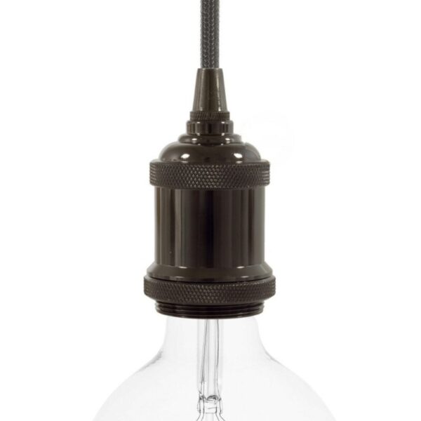 Rustikk Vintage Lampeholder E27 – Sort Chrome