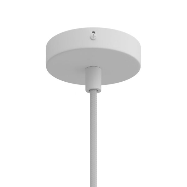 Lampekopp / baldakin rund mini Ø83 – Matt Hvit