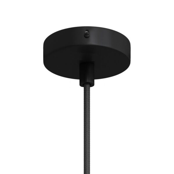 Lampekopp/Baldakin Rund Mini (Ø83) – Svart