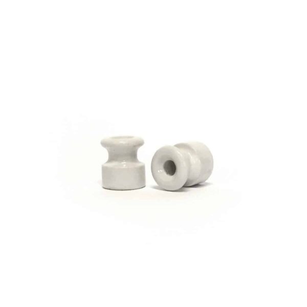 Isolator Retro (6pk) Hvit - Gammeldags keramisk isolator for ledning på vegg