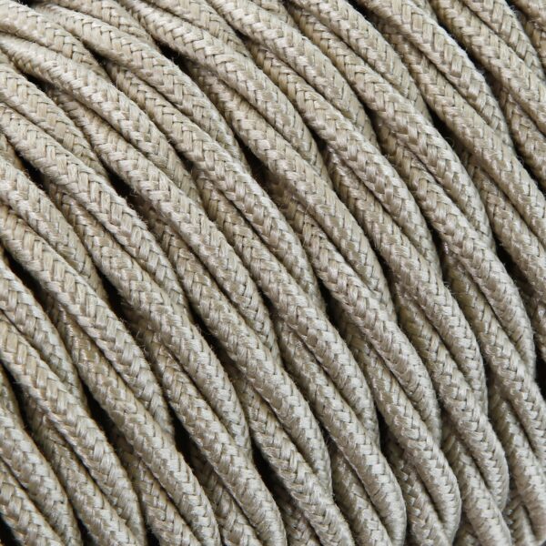 Sand Beige tvinnet stoffledning til lampe