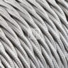 Sølv Stoffledning | Tvinnet | 3x0.75mm2 (2 + jord)