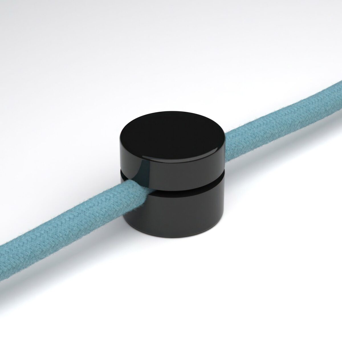 Sort Kabelklemme / leder – Til vegg / tak. Festemateriell til å stramme opp stoffledning - Bilde 9