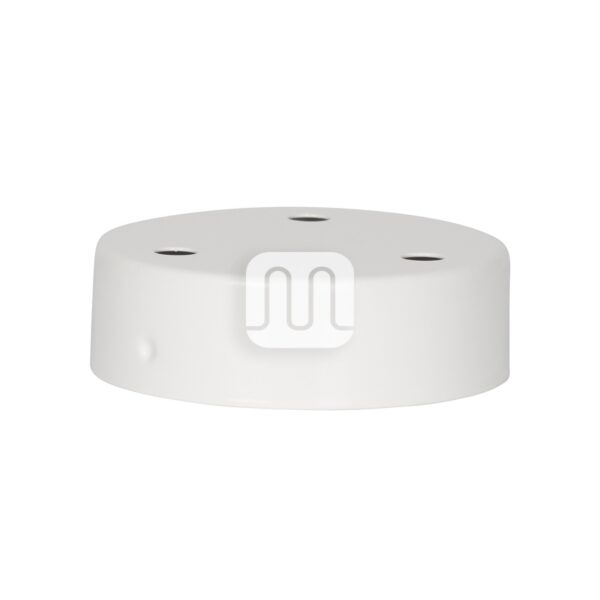 Takkopp i metall - Hvit - 3 Hull