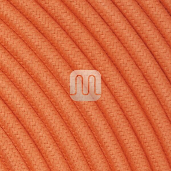 Tangerine lampeledning – rund stoffledning inkl. jord