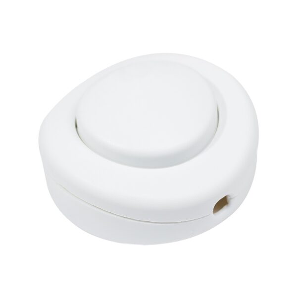 Fotbryter til lampe Hvit