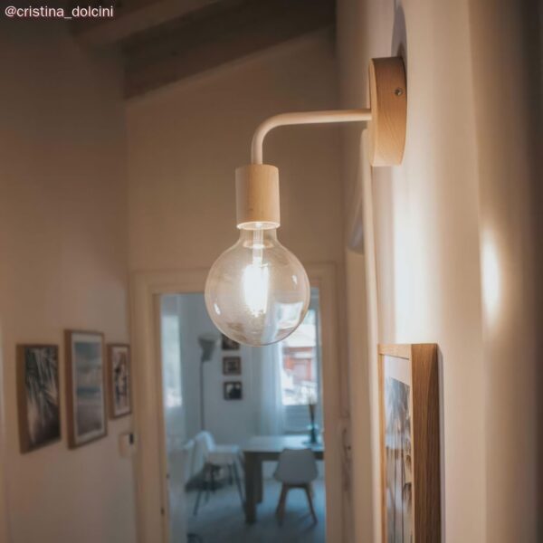 Lampekopp i tre – rund stor Ø120mm - Bilde 5