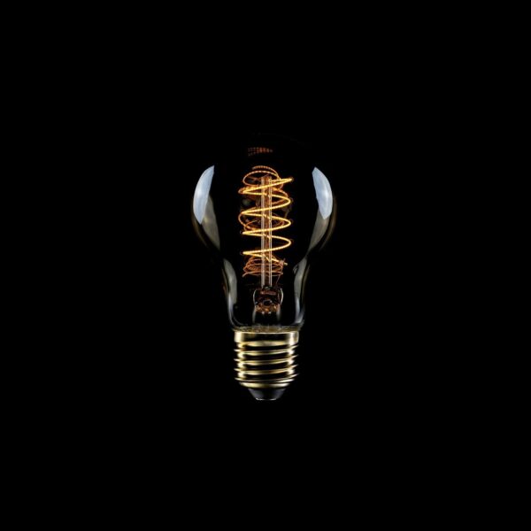 E27 A60 Carbon, Spiral LED Spiral – 1800K