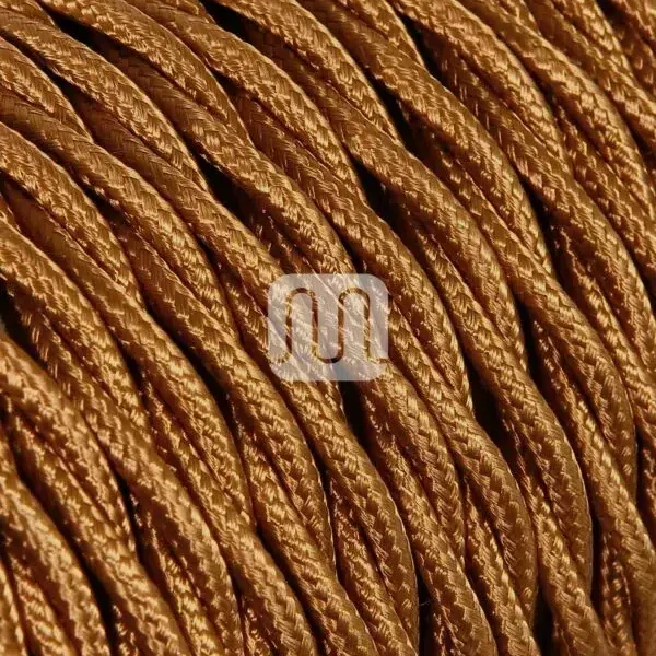 Whisky/Kobber Stoffledning | Tvinnet | 3x0.75mm2 (2 + jord)