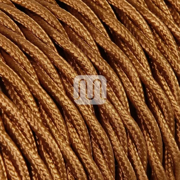 Whisky/Kobber Stoffledning | Tvinnet | 2x0.75mm2 (uten jord)