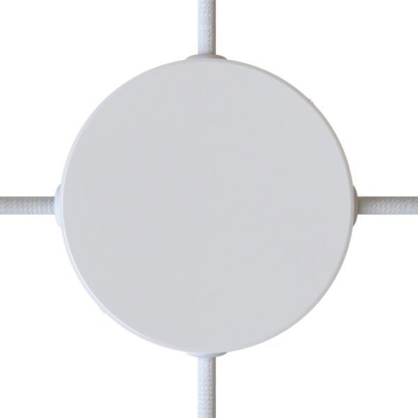Blank Hvit - 4 hull Koblingsboks/Takboks (Ø120mm) For Sideveis Kabler