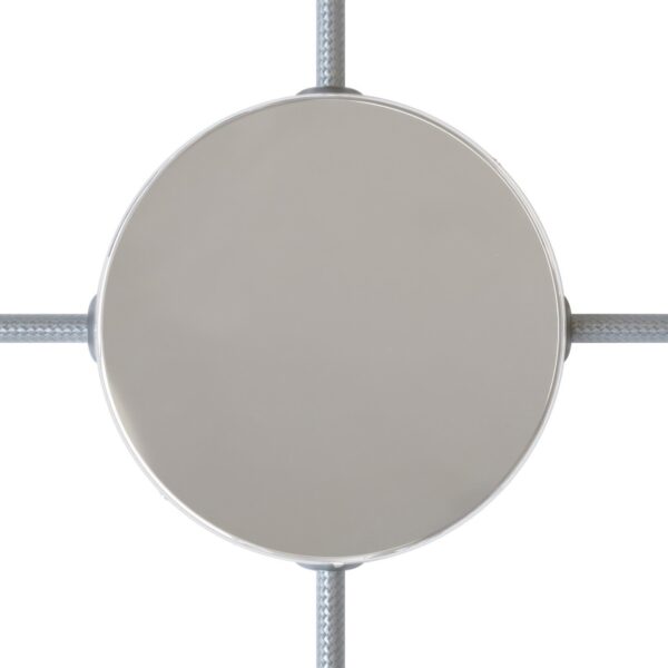 Chrome - 4 hull Koblingsboks/Takboks (Ø120mm) For Sideveis Kabler