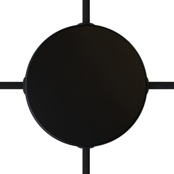 Svart - 4 hull Koblingsboks/Takboks (Ø120mm) For Sideveis Kabler