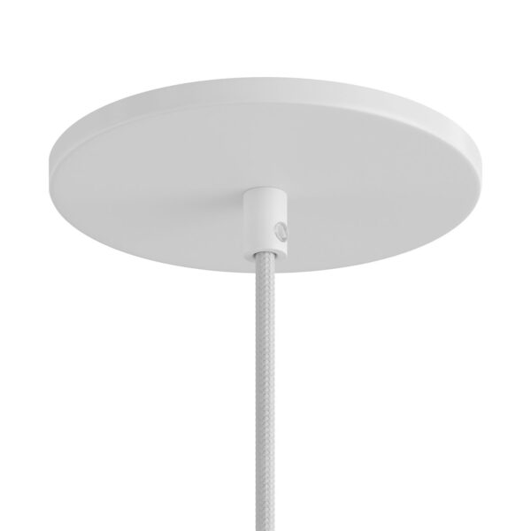 Taklokk av metall til lampe - Matt Hvit