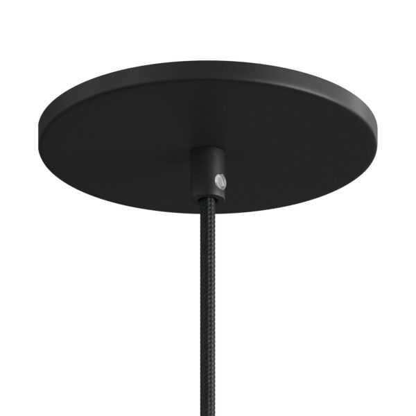 Taklokk av metall til lampe - Matt Sort