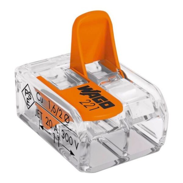 Wago Koblingsklemme 2 hull - 221-412