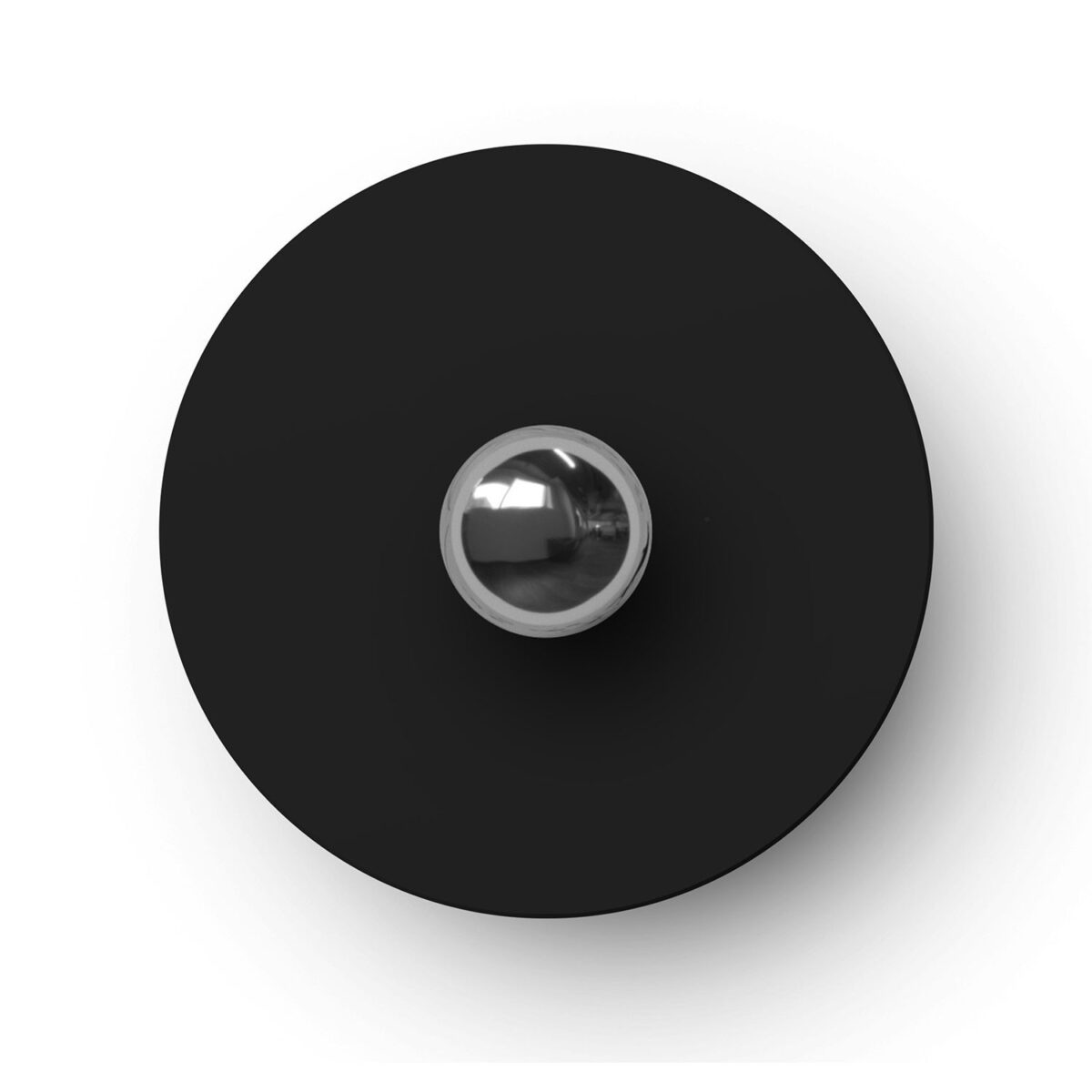 Glossy black/Matt black – Ø240 Flat Lampeskjerm Inne/Ute - Bilde 2