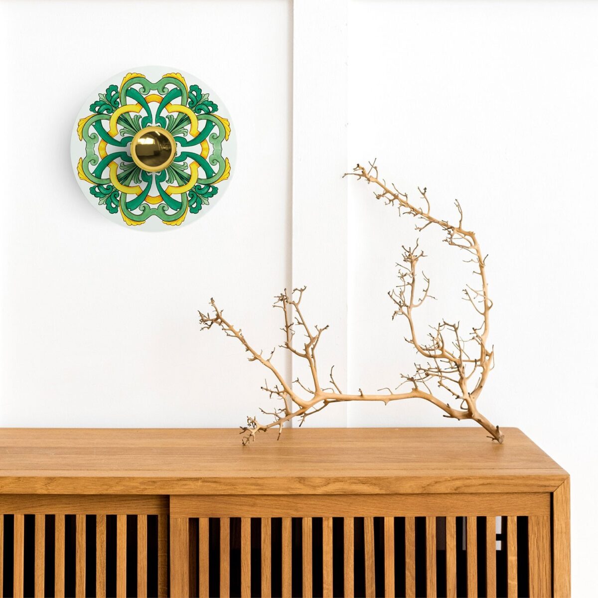 Majolica Yellow/Green – Ø240 Flat Lampeskjerm Inne/Ute - Bilde 2