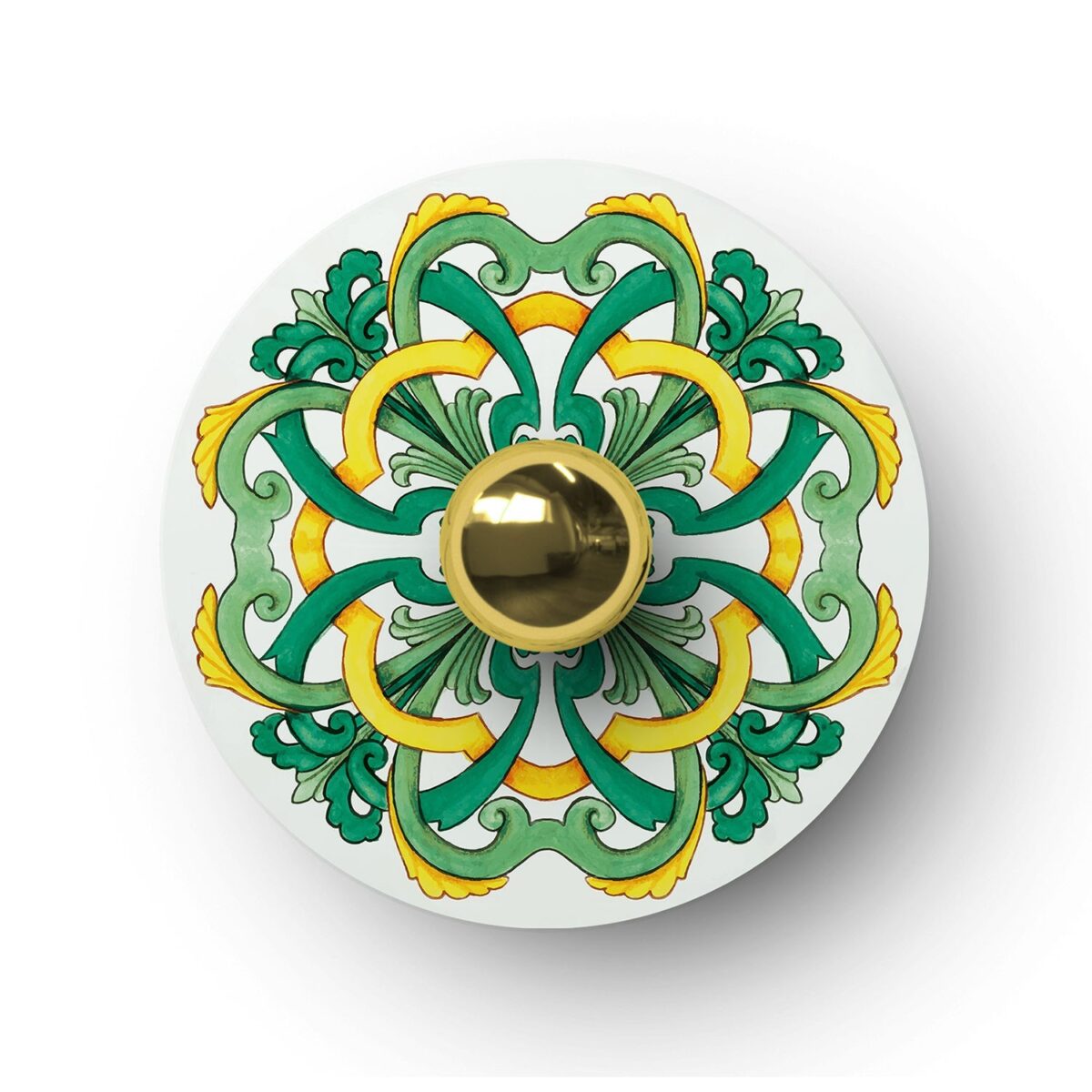 Majolica Yellow/Green – Ø240 Flat Lampeskjerm Inne/Ute - Bilde 8