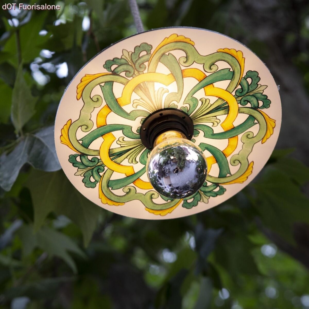 Majolica Yellow/Green – Ø240 Flat Lampeskjerm Inne/Ute - Bilde 5