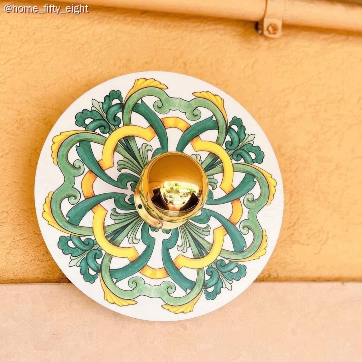 Majolica Yellow/Green – Ø240 Flat Lampeskjerm Inne/Ute - Bilde 4