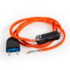 Ledningsett 1.8m – 2P Oransje lampettledning – ferdig koblet