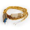 Ledningsett 1.8m – 2P Gull Tvinnet lampettledning – ferdig koblet