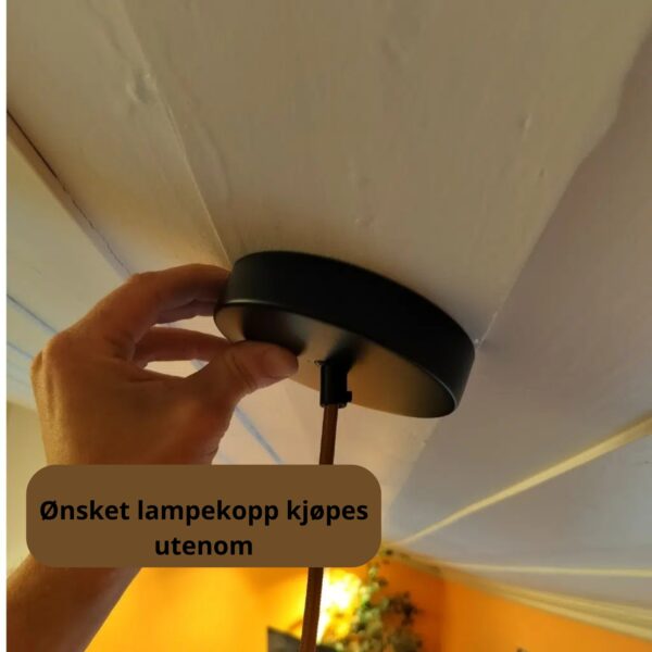 Alternative view of Kun oppboring og skjøtekule - Lampekopp for skråtak (les beskrivelse)