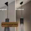 Kun oppboring og skjøtekule - Lampekopp for skråtak (les beskrivelse)