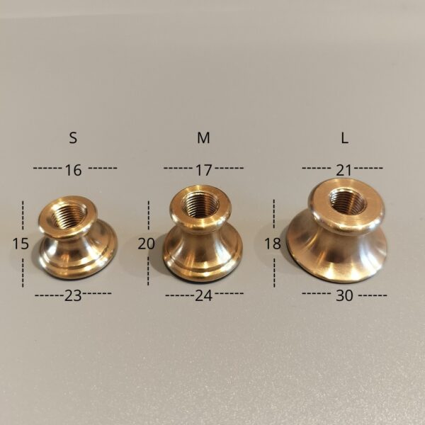 Alternative view of M10 Messing Koblingsstykke - Avstandsstykke for sokkel