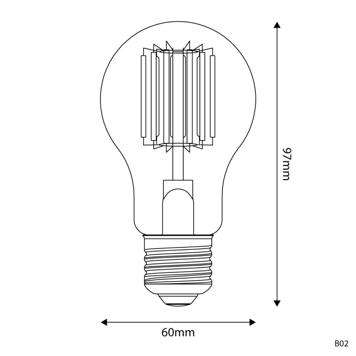 5V Lyspære A60,  Dimbar, 1,7W, E27, 2500K - Bilde 6