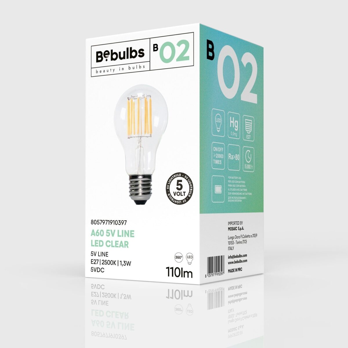 5V Lyspære A60,  Dimbar, 1,7W, E27, 2500K - Bilde 5