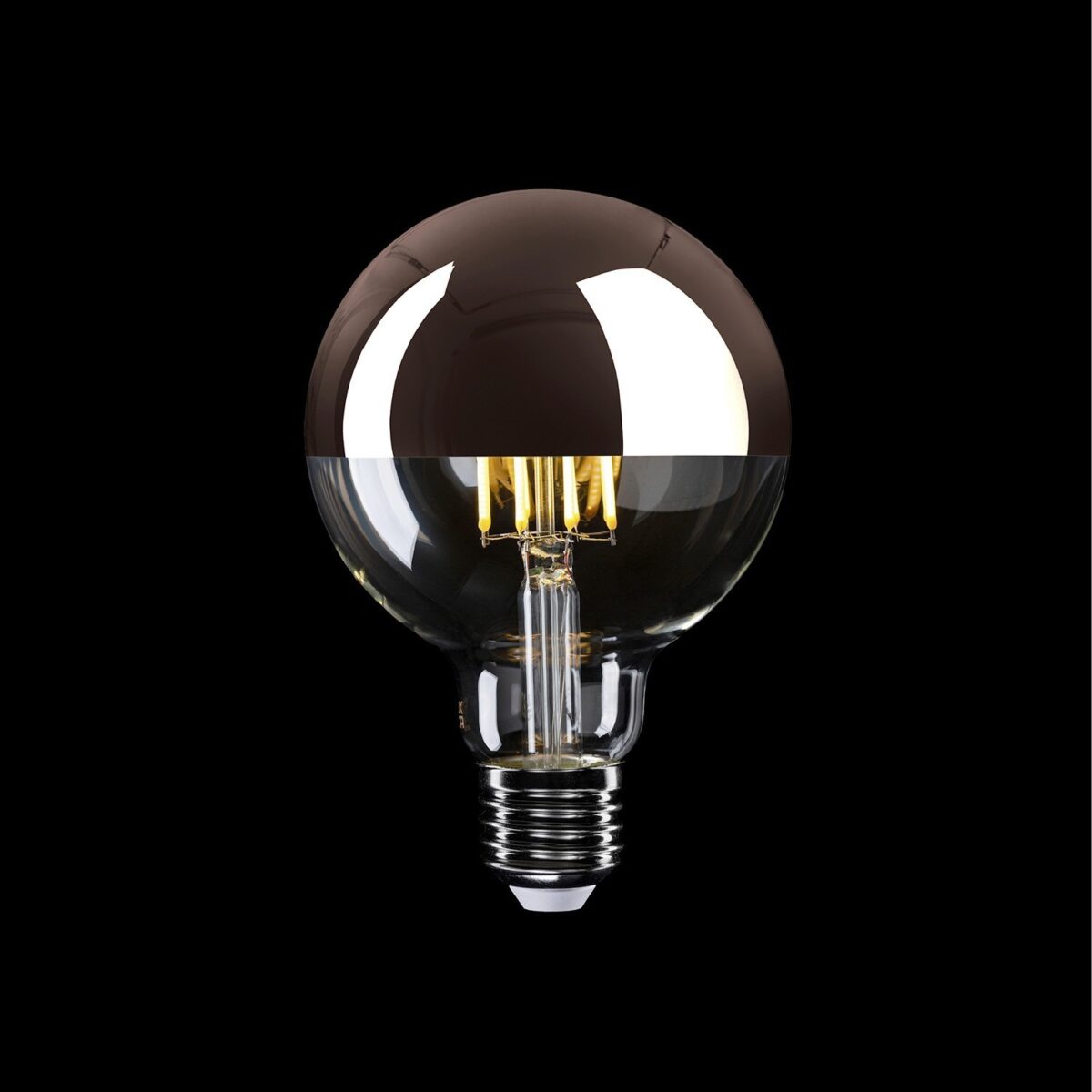 Kobber – Toppforspeilet Globe Lyspære G95, LED, Dim, 7W, 2700K - Bilde 4