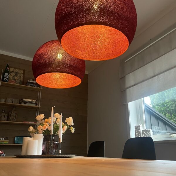 Fibra Merlot - Dome Lampeskjerm av Fiber