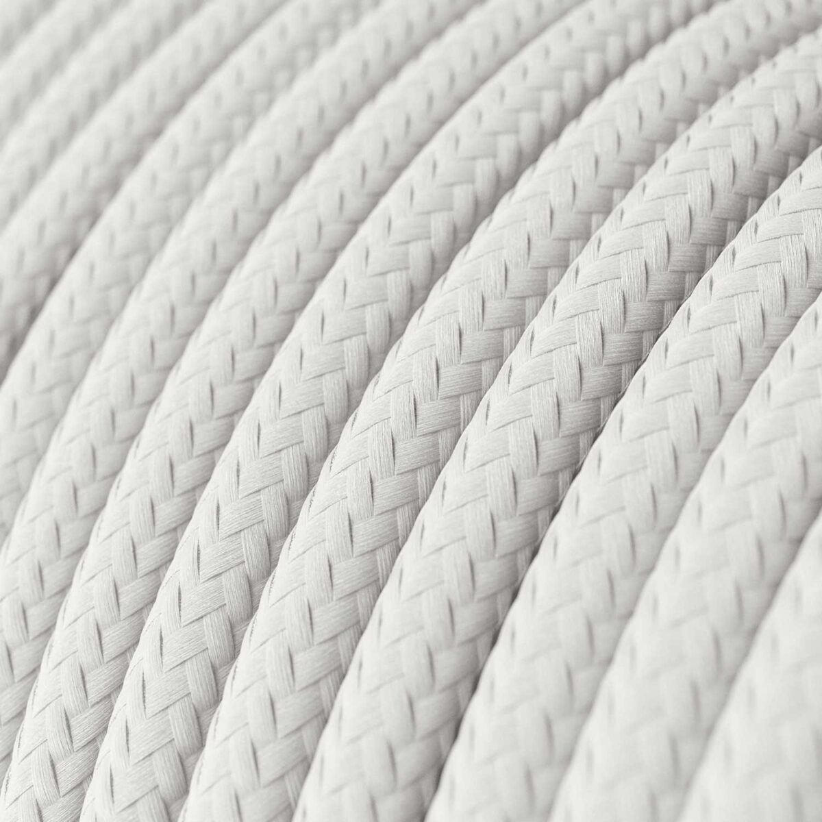 Hvit Stoffledning | Rund | 2×0.75mm2 (uten jord) - Bilde 2