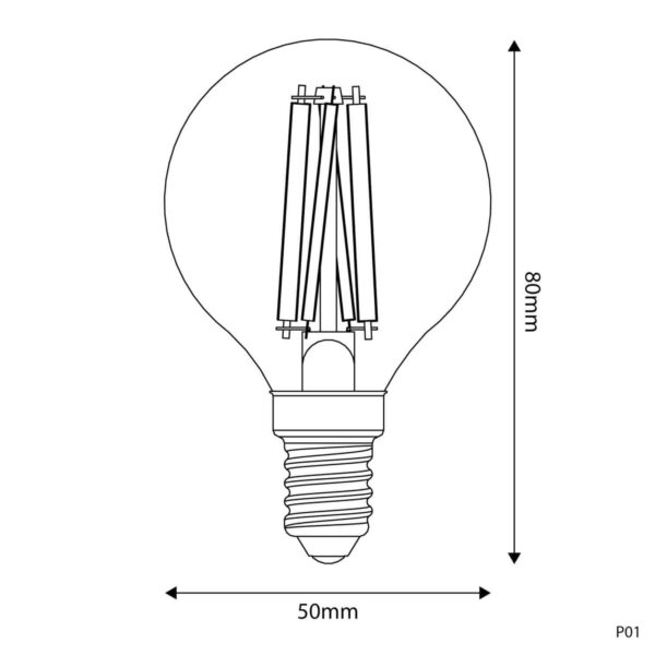 E14 Porselen-effekt Globe CRI 95 | G45 2700K - Bilde 3