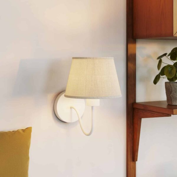 Klassisk Vegglampe | Med tekstilskjerm