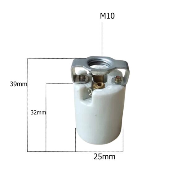 Alternative view of E27 og E14 sokkel med M10 brakett