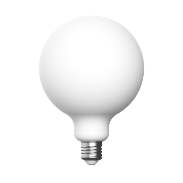 5V Lyspære Globe G125, Porselen, Dimbar, 2,2W, E27, 2500K