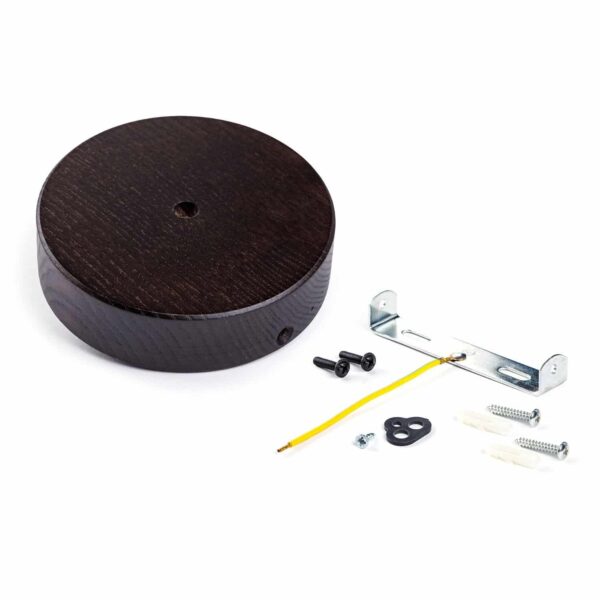 Alternative view of Lampekopp i tre "Wenge" – rund stor Ø120mm