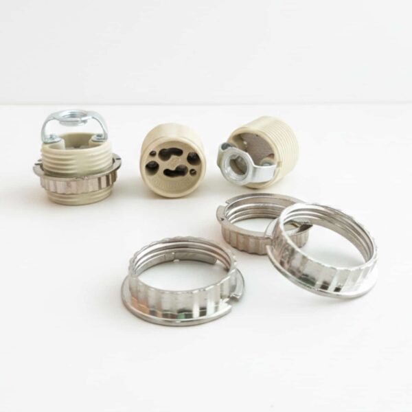 GU10 lampeskjermholder med ring og M10 brakett