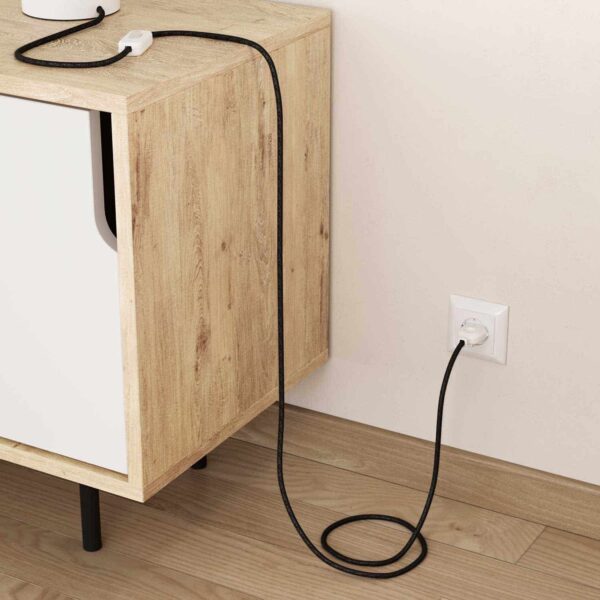 Lin Antrasitt lampeledning og stoffledning til lampe - Bilde 3