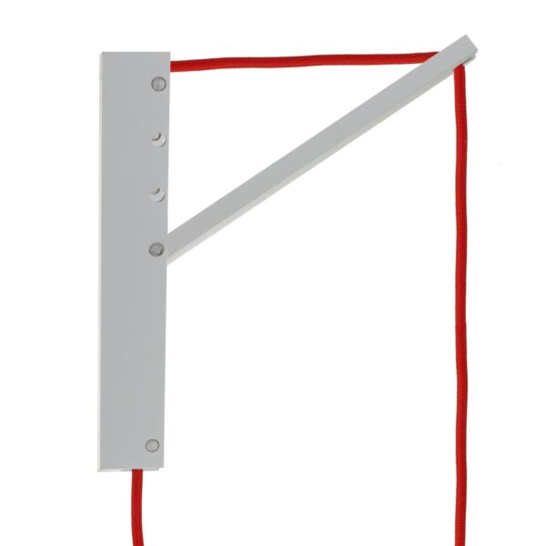 Alternative view of Lysknekt av tre hvit - Justerbar pendel veggfeste til lampe